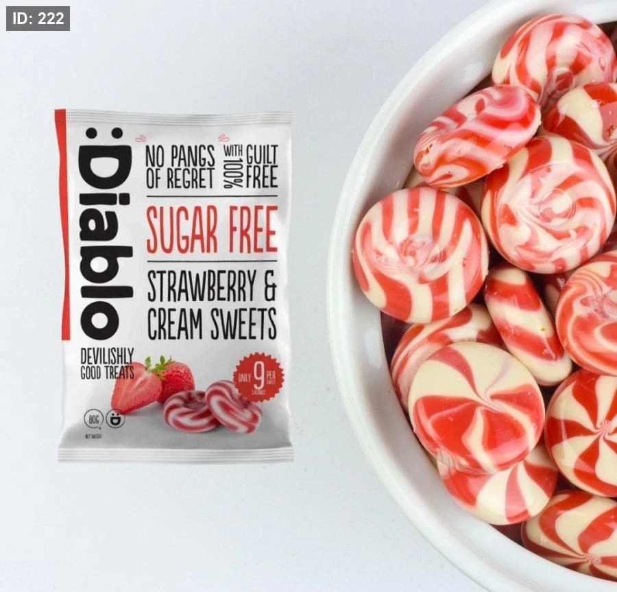 كيس مصاص فراولة بدون سكر