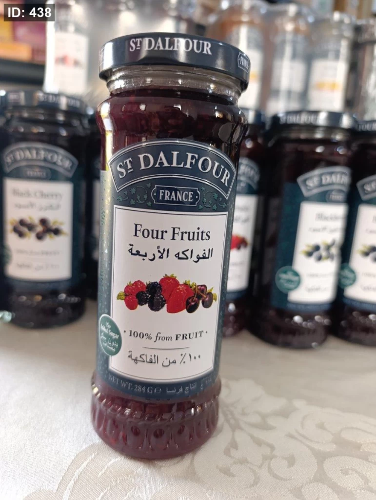 مربى الفواكه الأربعة بدون سكر مضاف وبدون محليات