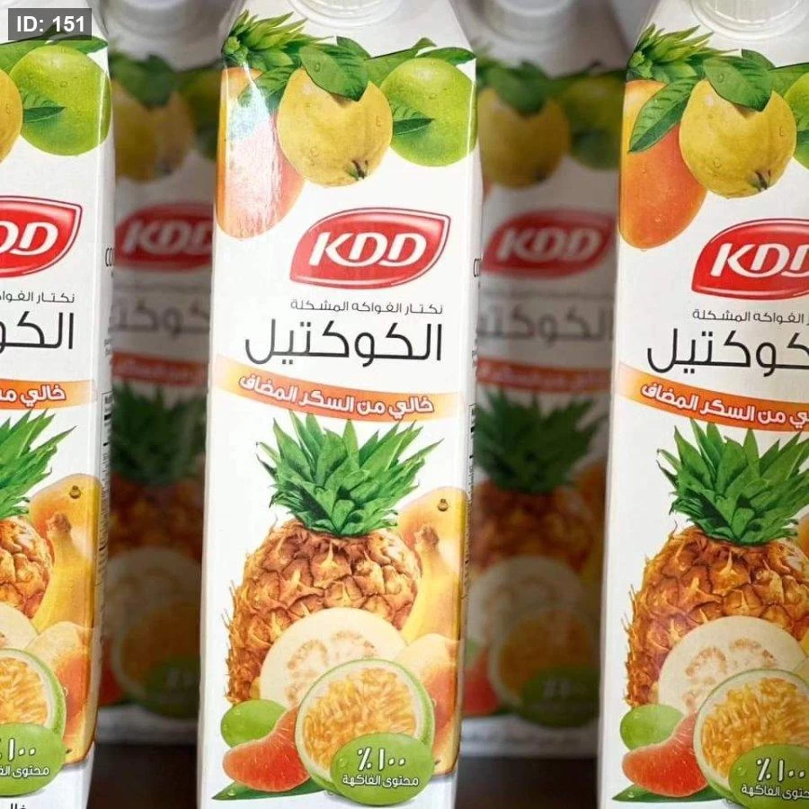 عصير kddبدون سكر بدون مواد حافظة 1لتر