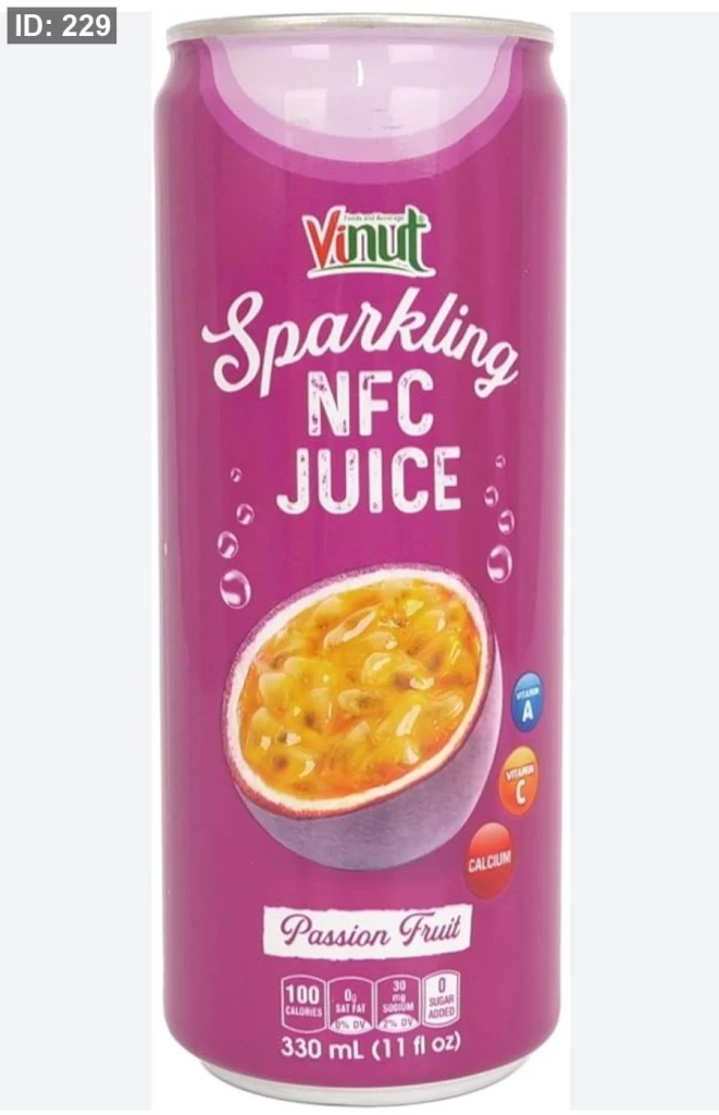 عصير الباشن الغازي بدون سكر مضاف