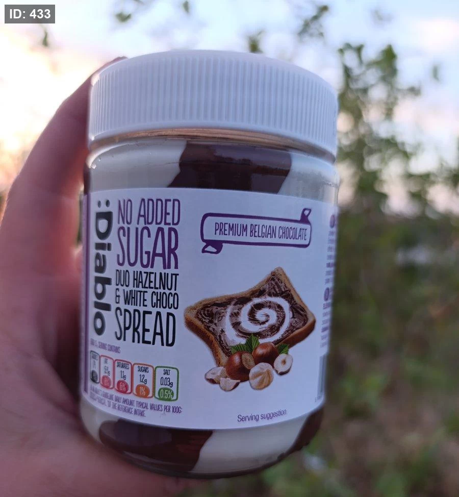 شوكولاته دهن ديابلو بندق وحليب بدون سكر مضاف